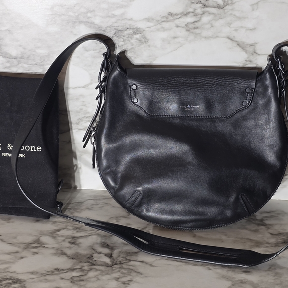 Rag & Bone Black and Leopard Crossbody Bag - Picture 3 of 14